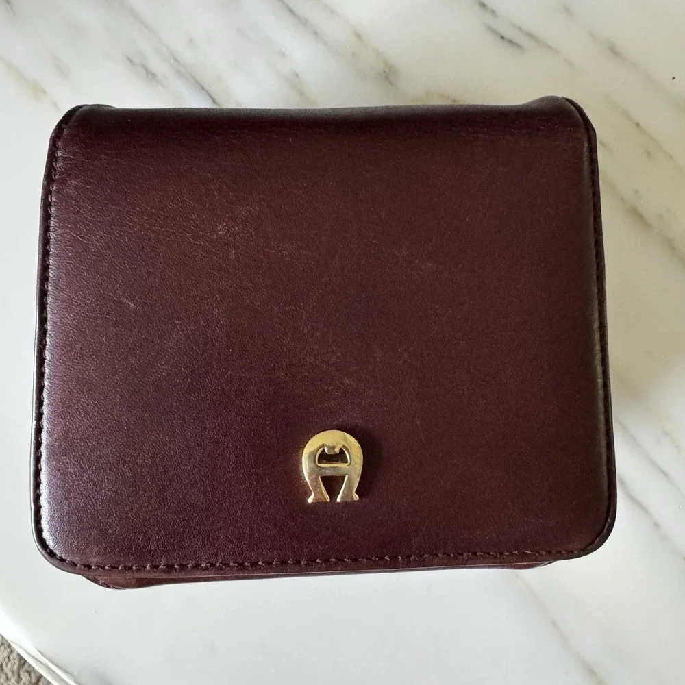 Vintage 90s ETIENNE AIGNER Crossbody Wallet Organizer Clutch Bag Convertible